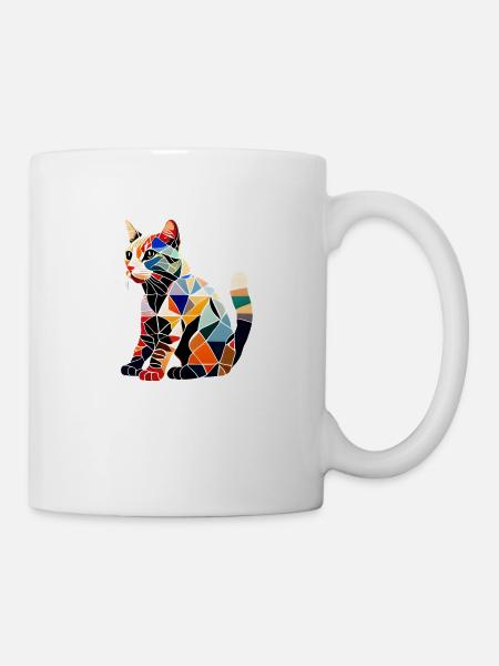 Chat, Propriétaire de chat, Chat domestique, Chaton, Chat siamois - Mug blanc - blanc