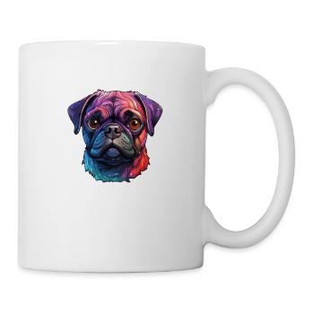 Carlin de différentes couleurs - Mug blanc - blanc - Droite