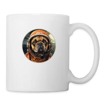 Mops Austronaut - Tasse - Weiß - Rechts