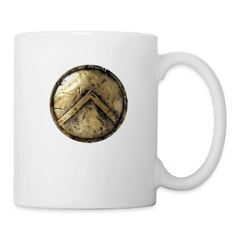 Spartanischer Standardschild Bronze Antikes Griechenland - Tasse - Weiß - Rechts