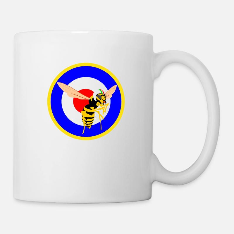 Wespen-Mod-Ziel-Roller - Tasse - Weiß