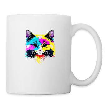 Hauskatze Katze Perserkatze Katzenbesitzer Kater - Tasse - Weiß - Rechts