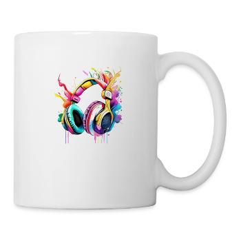 Headphones, Singer, Music Listening, Musician, Gamer, Singing - Mug - white - Right
