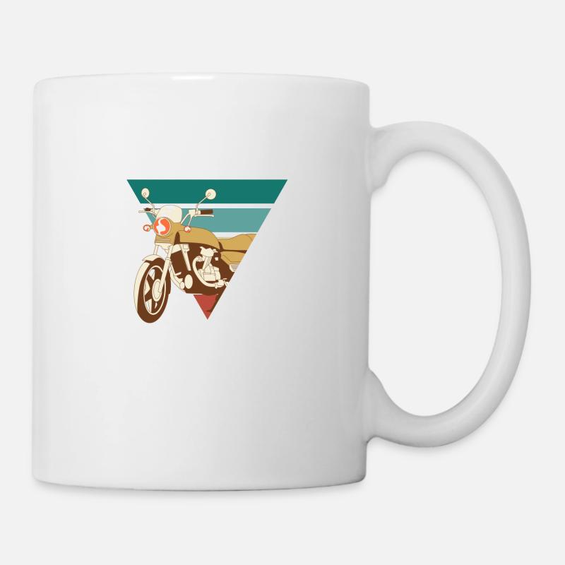 Vintage Motorcycle - Retro Gift Idea - Mug - white
