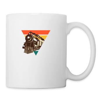 Vintage Locomotive Train - Gift Idea - Mug - white - Right