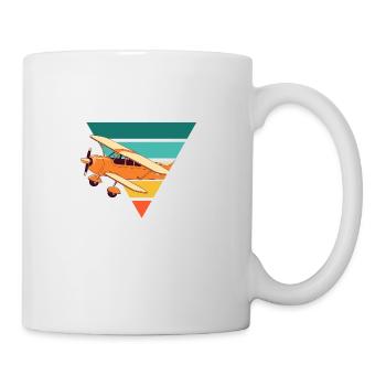 Avion vintage - idée cadeau - Mug blanc - blanc - Droite