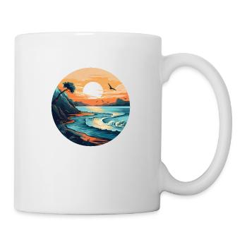 Sunset ocean - Mug - white - Right