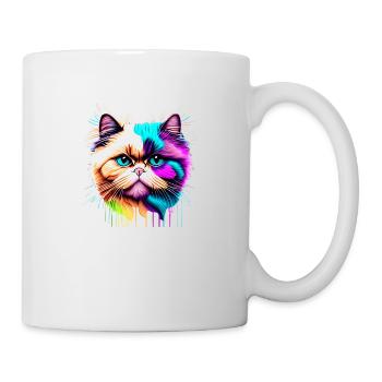 Chat, Chat siamois, Chat domestique, Chaton, Propriétaire de chat - Mug blanc - blanc - Droite