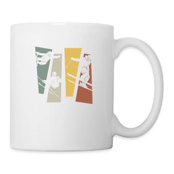 Vintage-Retro-Skifahren - Tasse - Weiß - Rechts