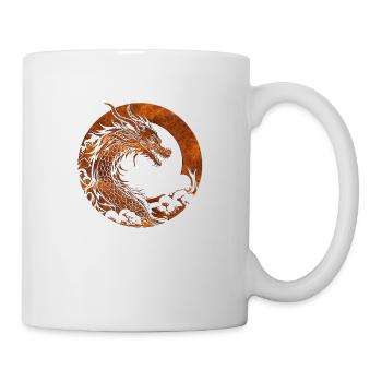 Fantasy Drache Anime Drachenkopf Mythisches Reptil - Tasse - Weiß - Rechts