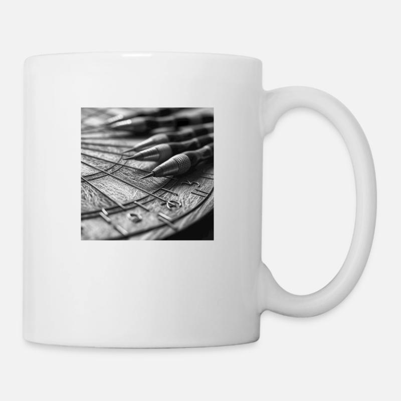 Dartboard - Tasse - Weiß