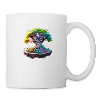 Lebensbaum Meditation Yoga Baum des Lebens - Tasse - Weiß - Rechts