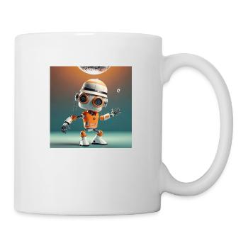robot is dancing at a party - Mug - white - Right