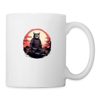 Cat samurai - Mug - white - Right