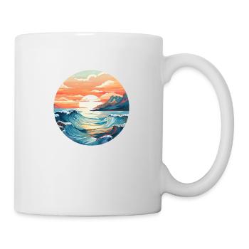 Sea waves - Mug - white - Right