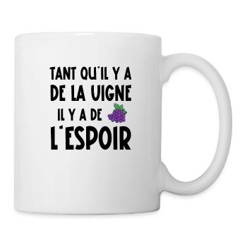 tant qu'il y a de la vigne - Mug blanc - blanc - Droite