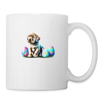Oeufs de Pâques chiot Labrador Retriever - Mug blanc - blanc - Droite