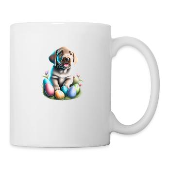 Labrador Retriever Pâques Oeufs de Pâques chien chiot - Mug blanc - blanc - Droite