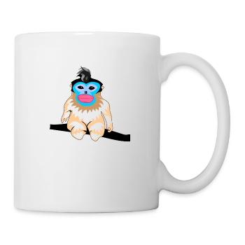Stumpfnasenaffe - Tasse - Weiß - Rechts
