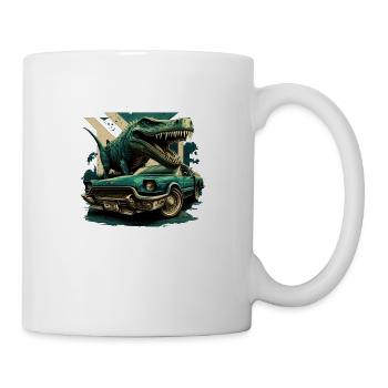 Cadillac and dinosaur - Mug - white - Right