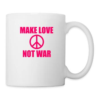 Make love not war - Tasse - Weiß - Rechts