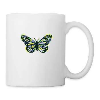 Abstract butterfly - watercolor style cute - Mug - white - Right