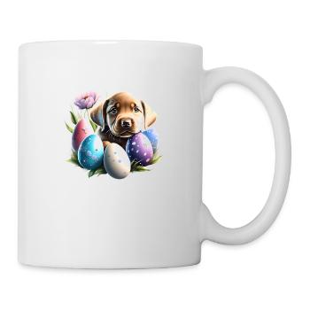 Oeufs de Pâques Labrador Puppy Labrador Retriever - Mug blanc - blanc - Droite