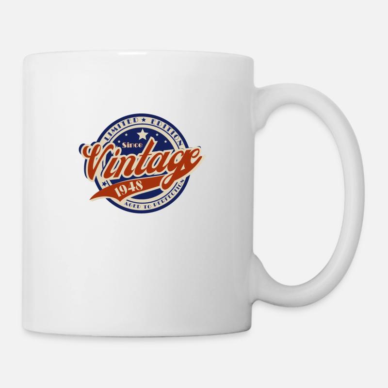 Vintage 1948—cadeau d’anniversaire année 1948 - Mug blanc - blanc