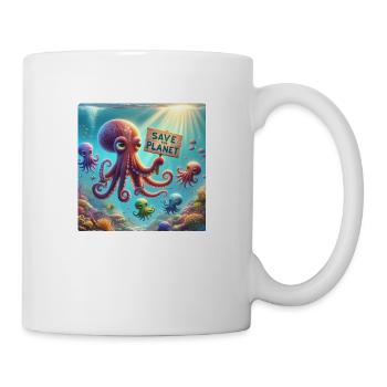 Famille des pieuvres - Mug blanc - blanc - Droite