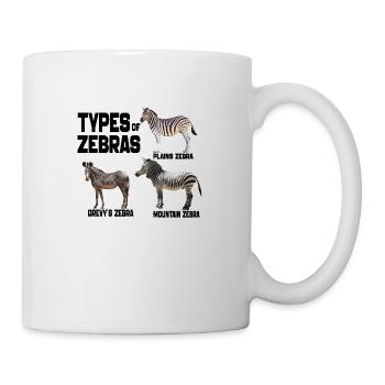 Arten von Zebras, Liste der Zebrarassen Tierliebhaber - Tasse - Weiß - Rechts