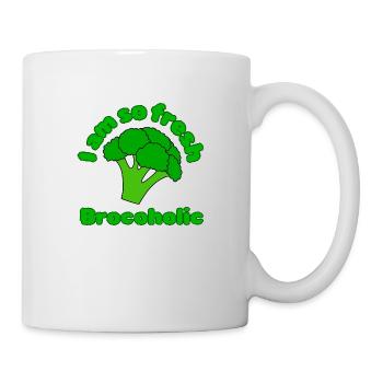 Je suis tellement frais brocoholic, veganuary légumes végétaliens - Mug blanc - blanc - Droite