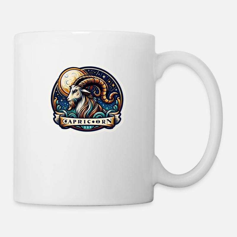 Sternzeichen Steinbock - Tasse - Weiß