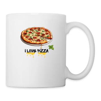 i love pizza, pizzalover, pizza - Tasse - Weiß - Rechts