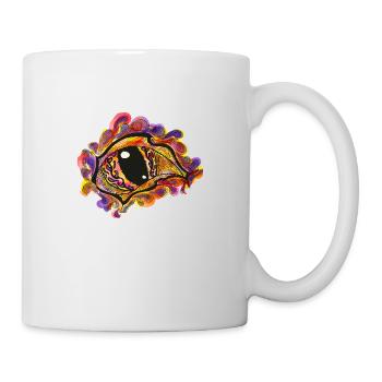 Oeil mystique - Art abstrait - Style aquarelle - Mug blanc - blanc - Droite
