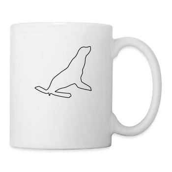 see robbe silhouette - Tasse - Weiß - Rechts
