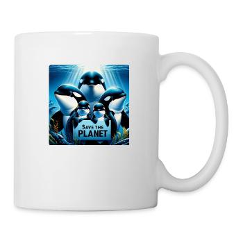 Famille d’orques - Mug blanc - blanc - Droite
