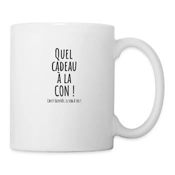 cadeau a la con - idée cadeau homme et femme - Mug blanc - blanc - Droite
