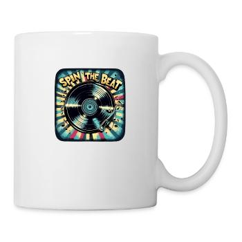 Spin the Beat Vinyl Art | Retro Music Design - Mug - white - Right