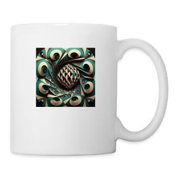Geometrische Harmonie - Tasse - Weiß - Rechts