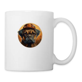 Mops als Baumeister - Tasse - Weiß - Rechts