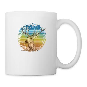 Hirsch - Tasse - Weiß - Rechts