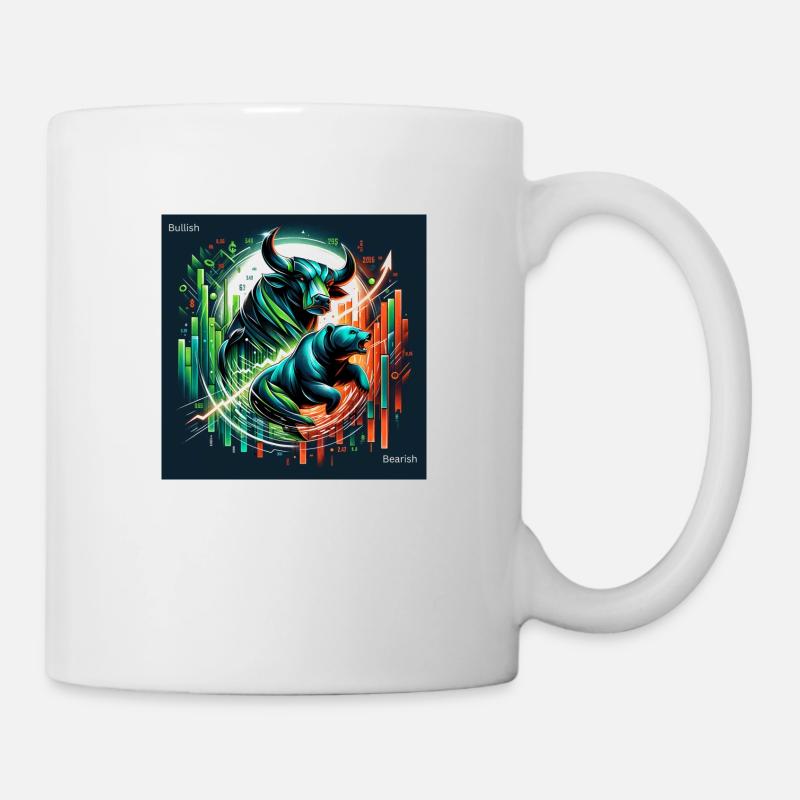 Aktienmarkt - Tasse - Weiß