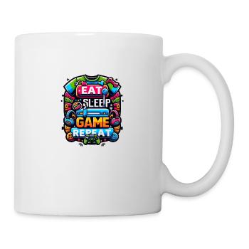 Eat, Sleep, Game, Repeat | Gift for gamers - Mug - white - Right