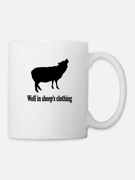 Wolf in sheep´s clothing - Tasse - Weiß