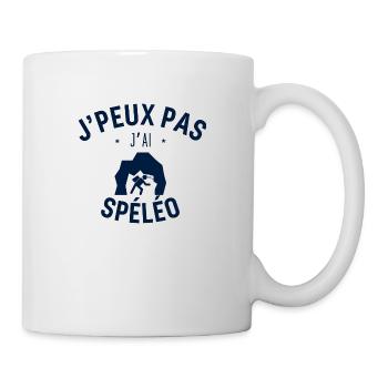 J peux pas j ai Spéléo - Mug blanc - blanc - Droite