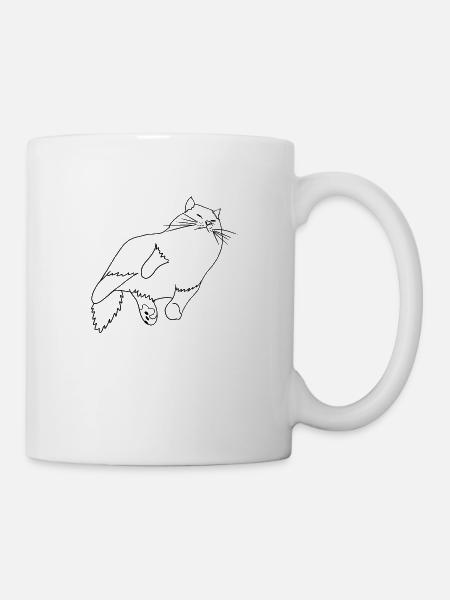 Vildy Katze - Tasse - Weiß