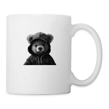 Teddy street Bear - black and white - Tasse - Weiß - Rechts