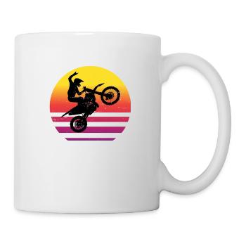 Dirt Bike Women's Motocross Dirt Biker Freestyle Mot - Mug - white - Right