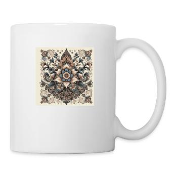 Florales Mandala - Tasse - Weiß - Rechts