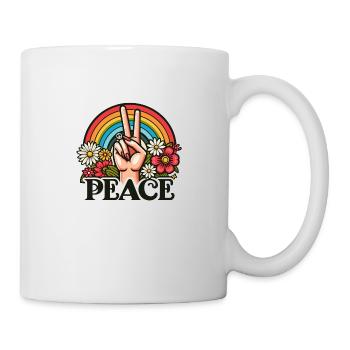 Friedenszeichen - Tasse - Weiß - Rechts